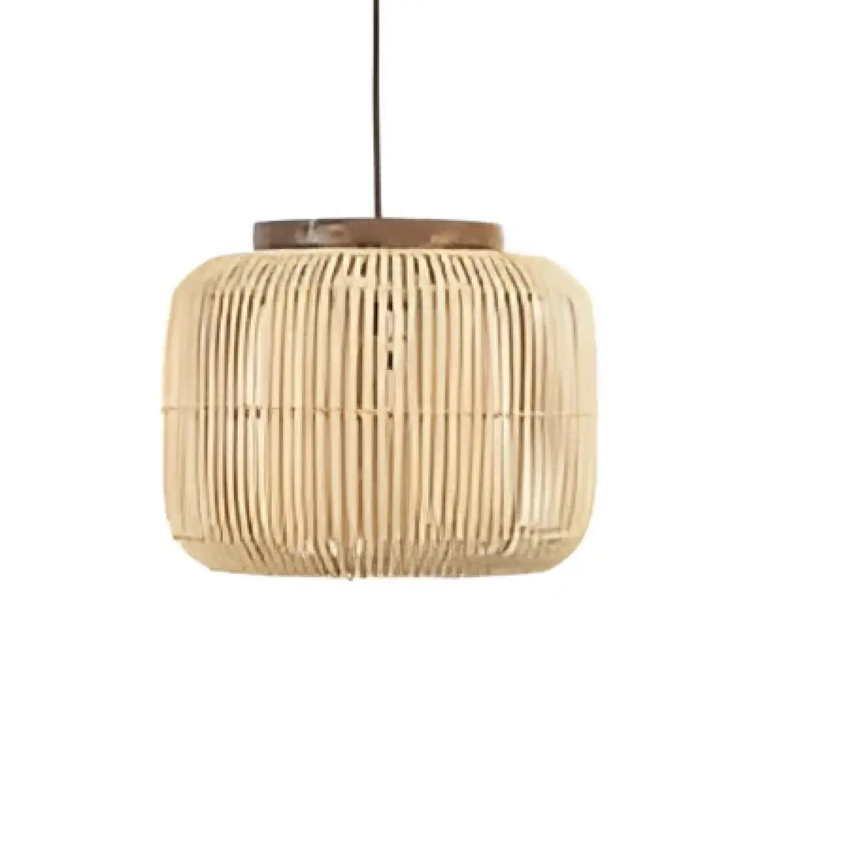 Suspension en rotin tissé bohème, noir ou beige, tailles S à L, beige