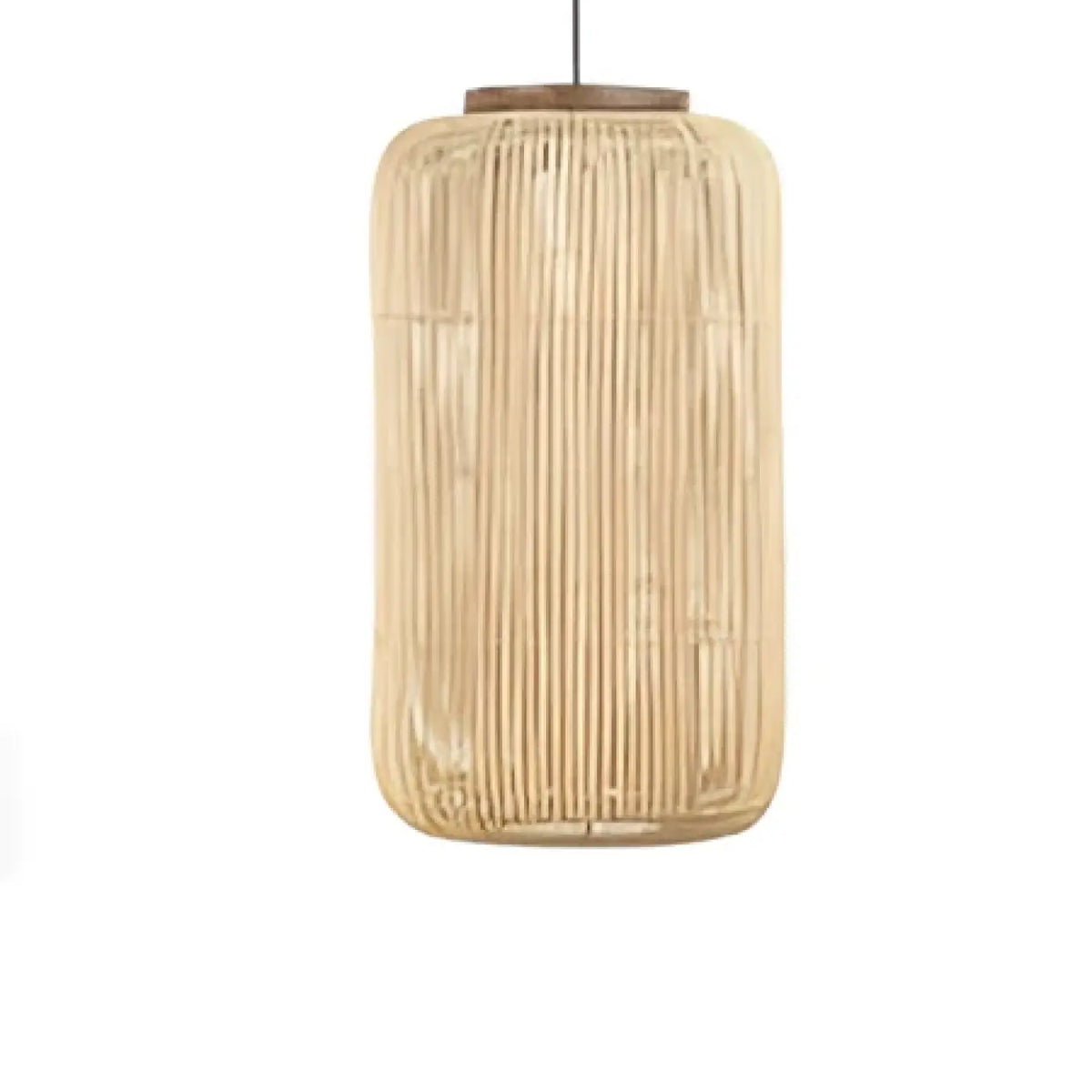 Suspension en rotin tissé bohème, noir ou beige, tailles S à L, beige