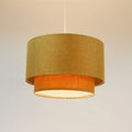 Suspension en rotin beige, abat-jour cylindrique, tailles S, M, L