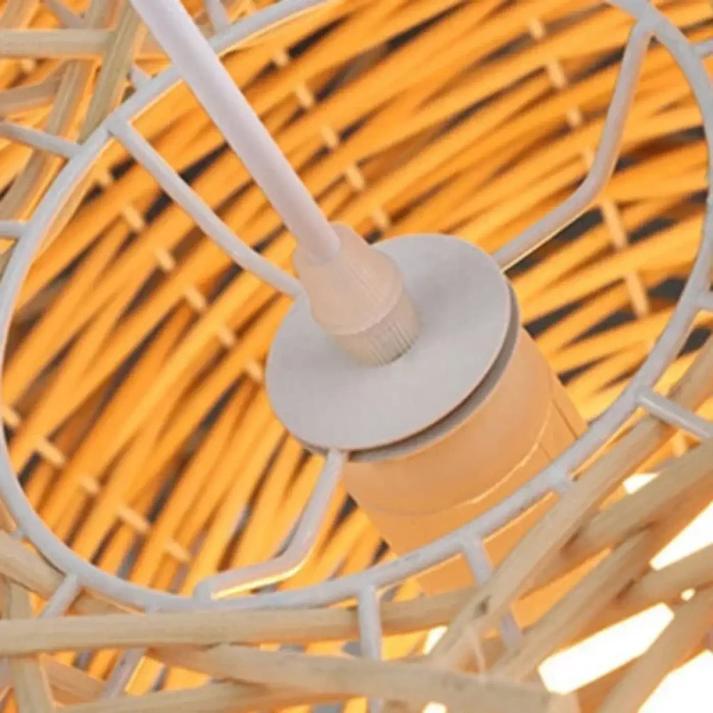 Suspension en rotin forme nid d'oiseau, marron ou beige