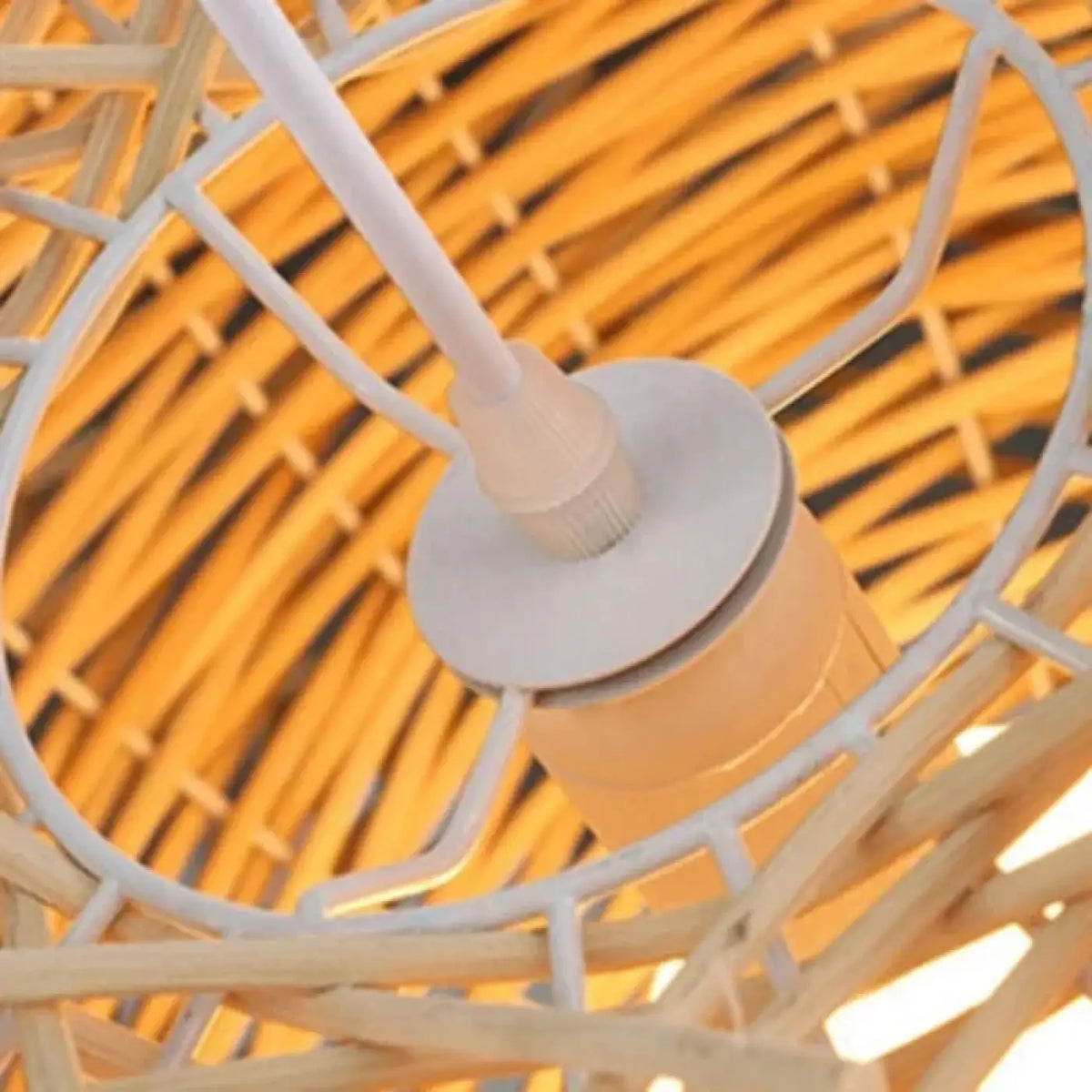 Suspension en rotin forme nid d'oiseau, marron ou beige