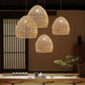 Suspension en rotin naturel, tailles S et M, blanc chaud ou froid