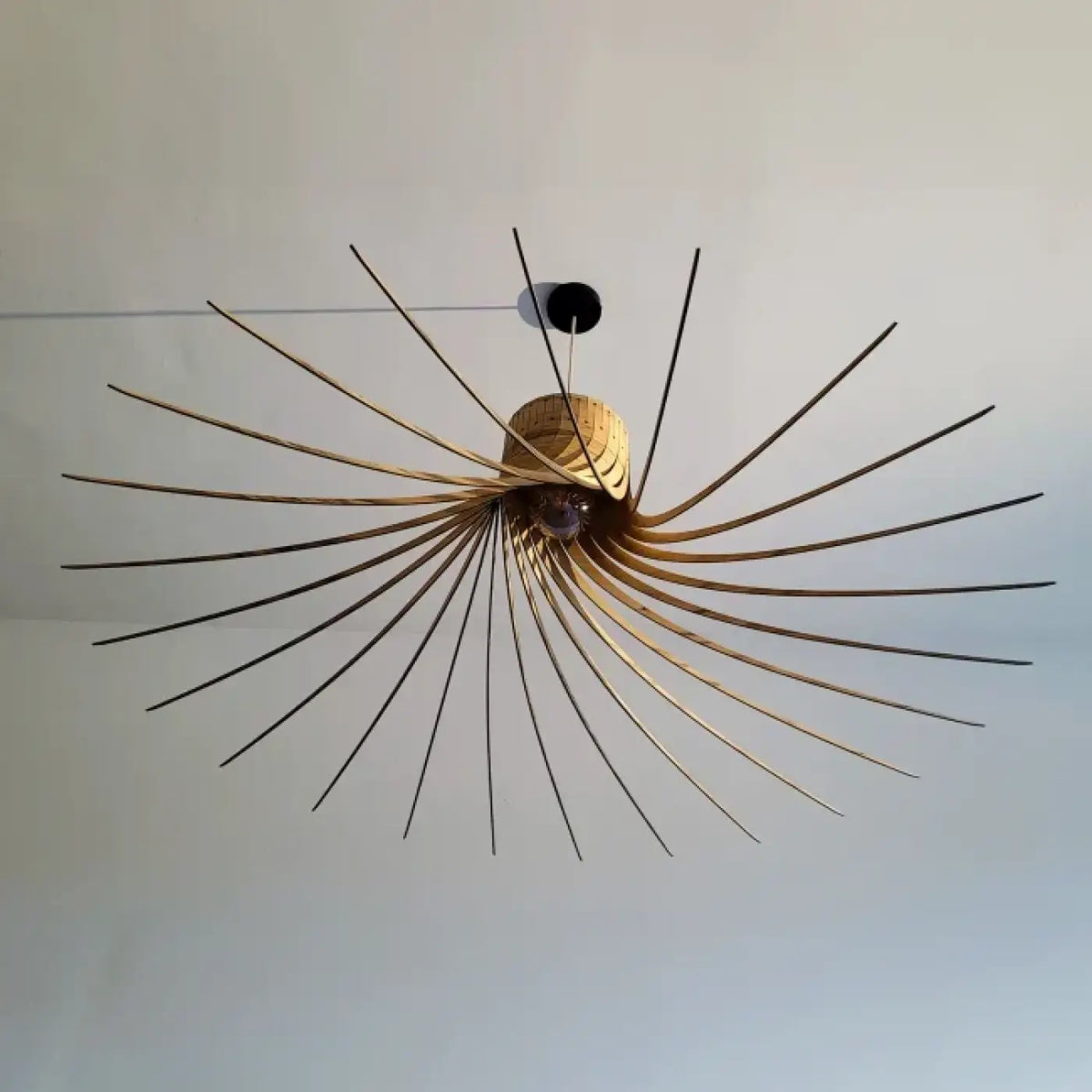 Suspension en lames de bouleau, câble en lin, quatre tailles