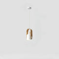 Suspension scandinave bois et métal orientable, deux modèles, blanc