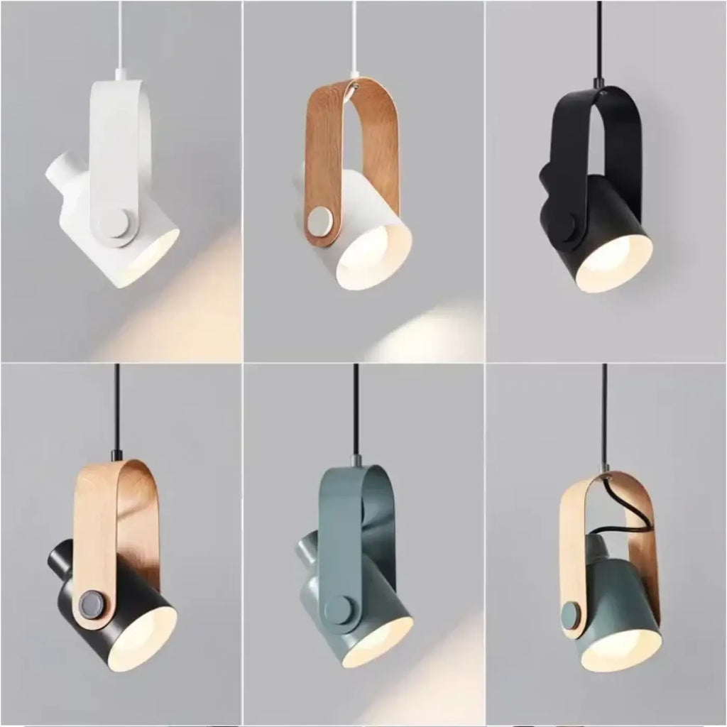Suspension scandinave bois et métal orientable, deux modèles