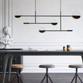 Suspension scandinave épurée, coloris noir ou doré, noir