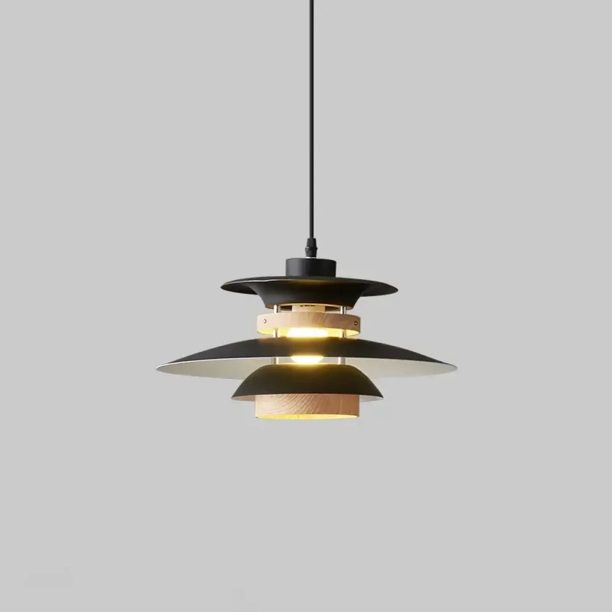Suspension scandinave à disques étagés et bois, sept modèles