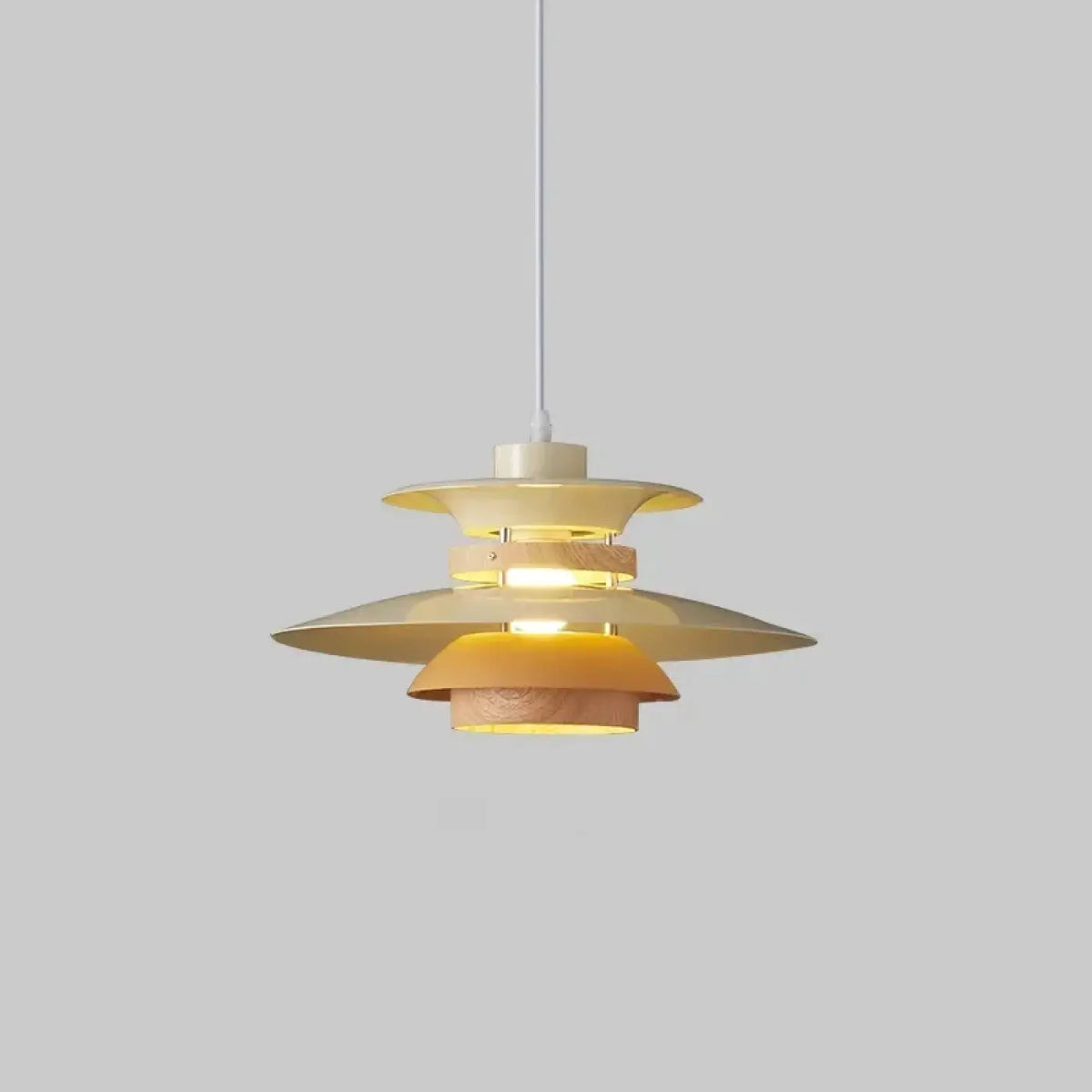 Suspension scandinave à disques étagés et bois, sept modèles