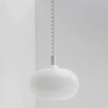 Suspension scandinave en verre blanc à câble spiralé coloré, blanc