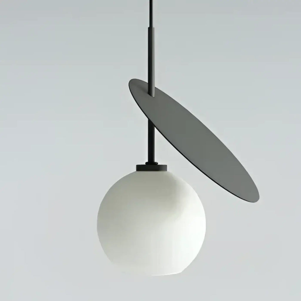 Suspension sphère colorée, une ou deux lampes, trois coloris, noir