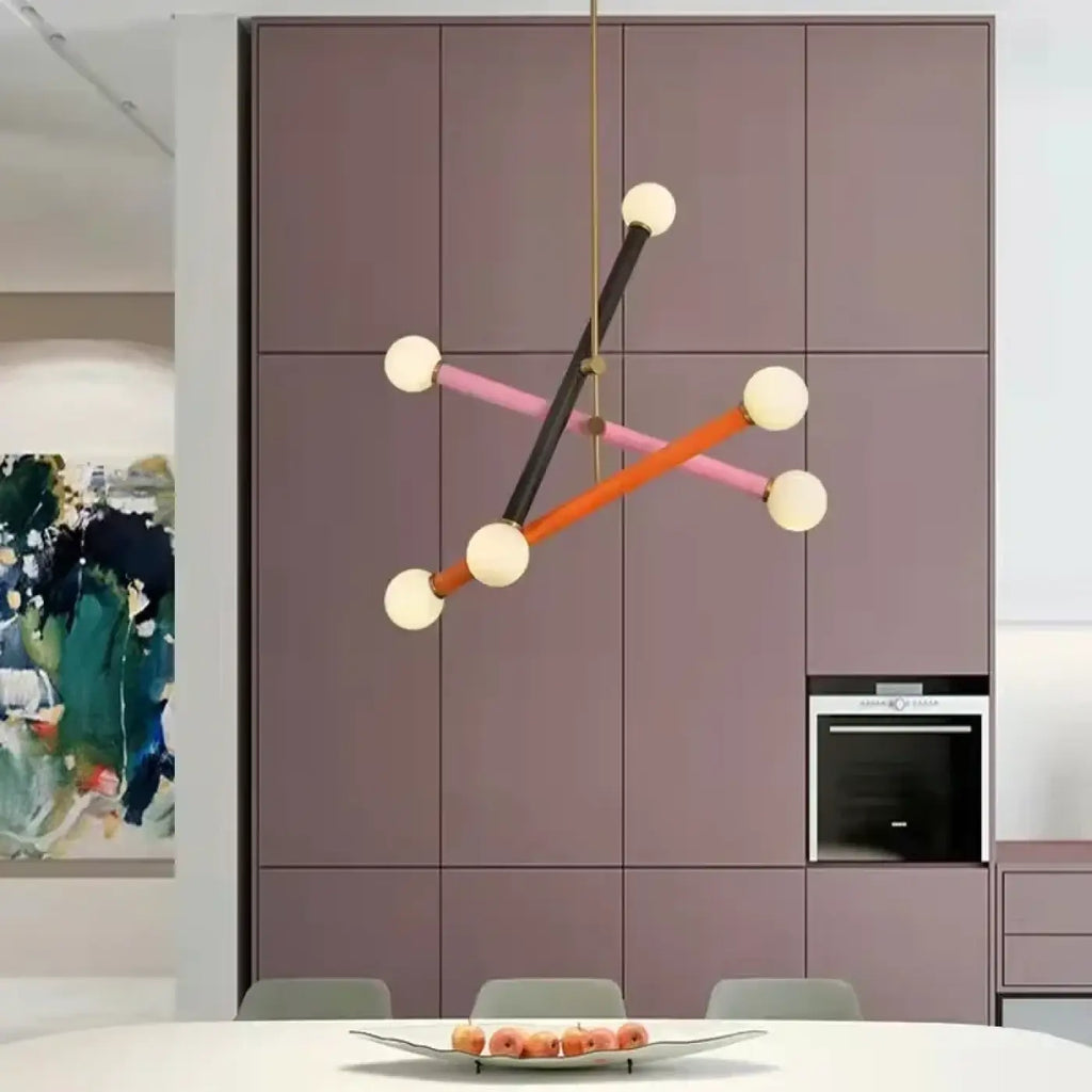Lustre design à plusieurs bras, lumière diffuse, deux modèles