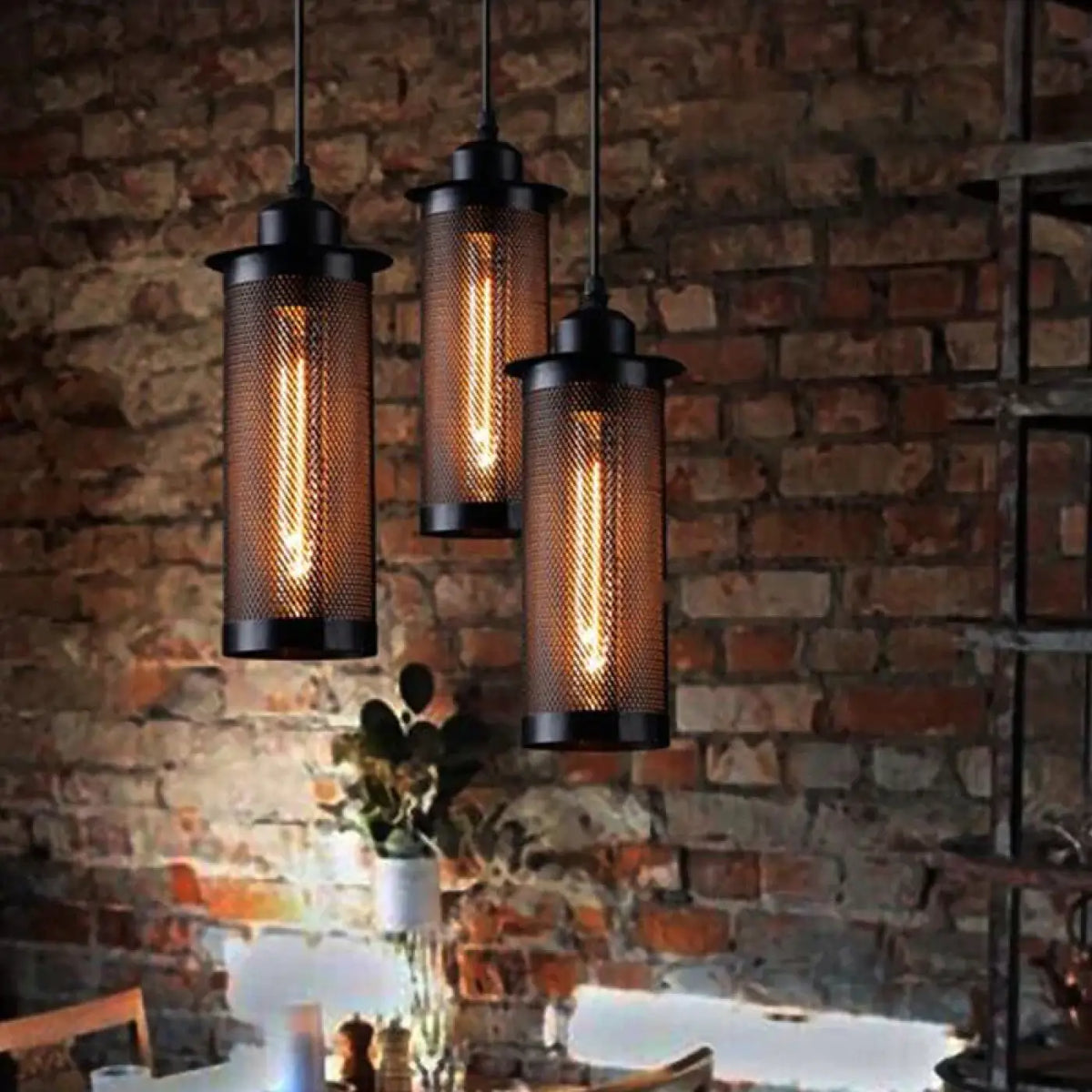 Suspension industrielle au style vintage, esprit atelier