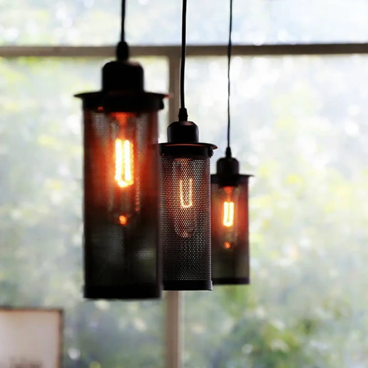 Suspension industrielle au style vintage, esprit atelier