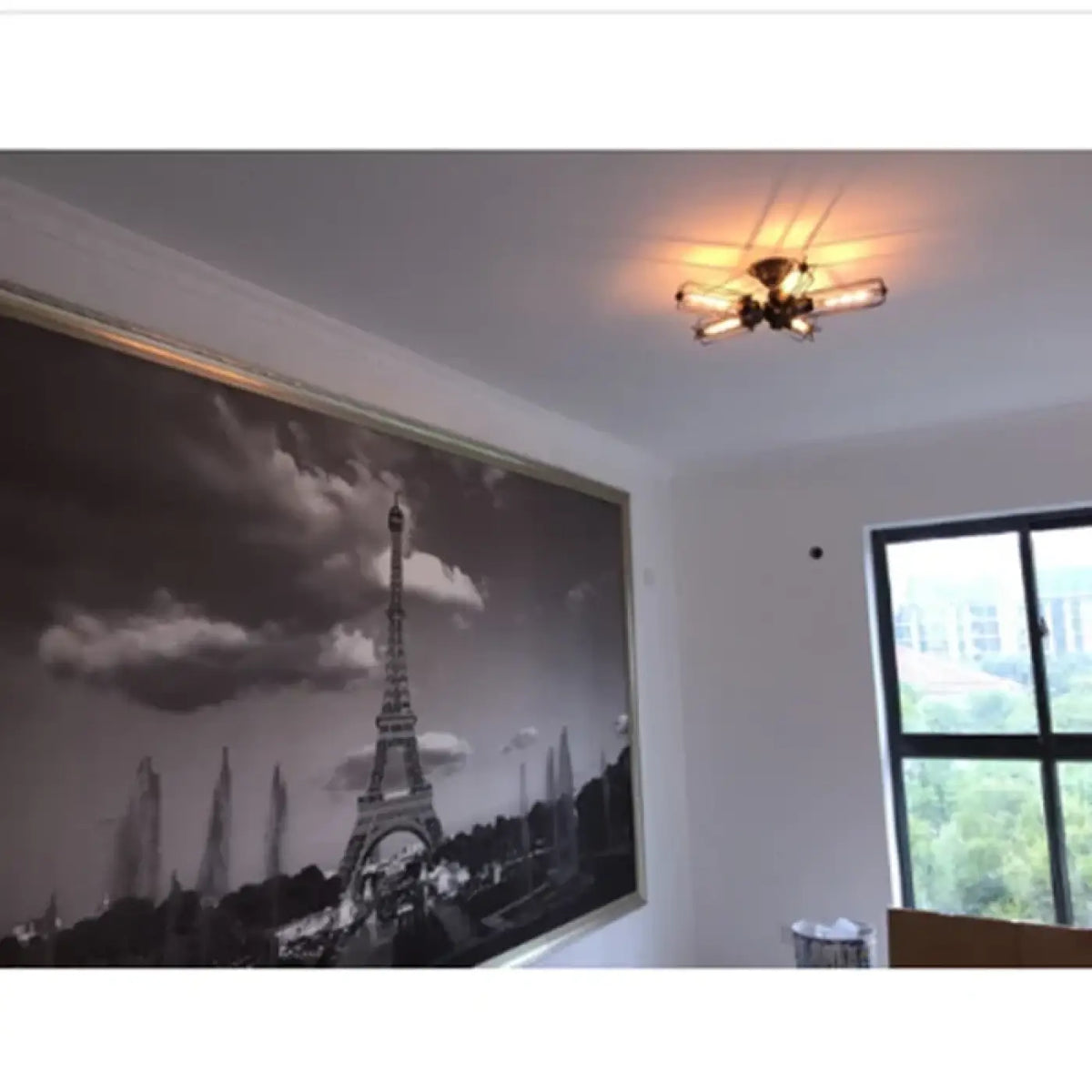 Suspension en verre vintage industrielle, tailles S et M