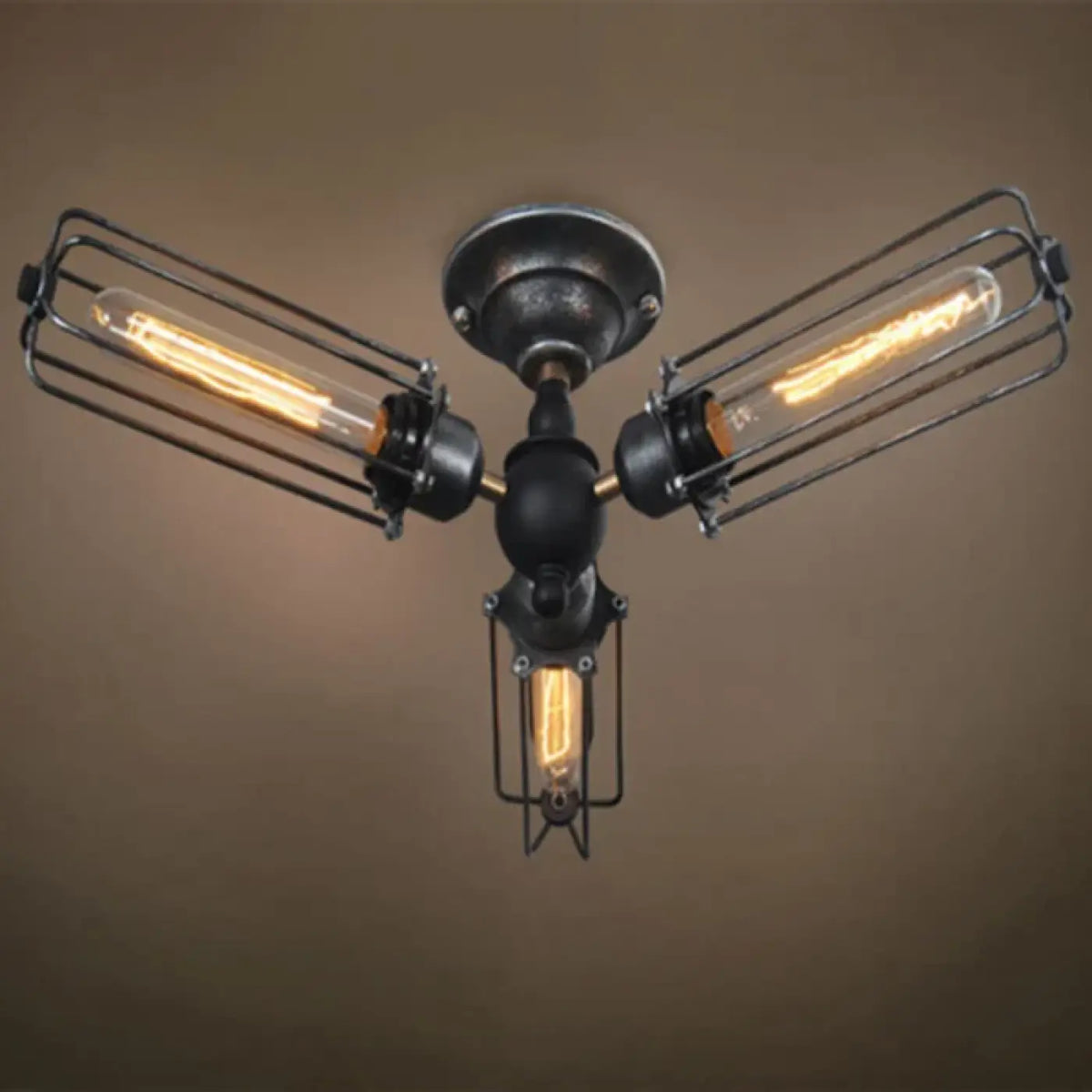 Suspension en verre vintage industrielle, tailles S et M