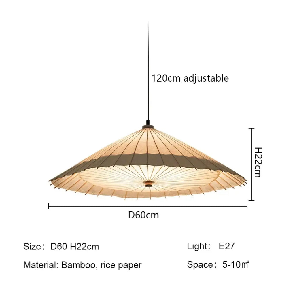 Suspension en papier style japonais, deux modèles