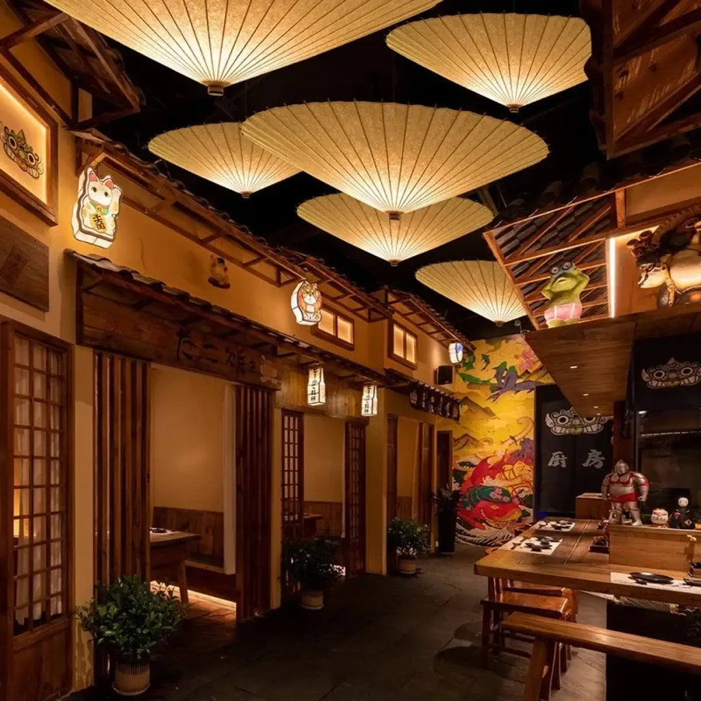 Suspension en papier style japonais, deux modèles