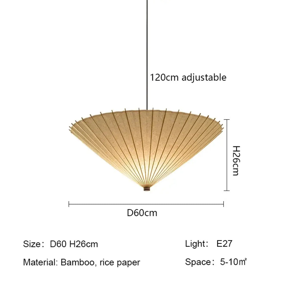 Suspension en papier style japonais, deux modèles