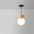 Suspension scandinave à globe en verre opale, beige ou marron, beige