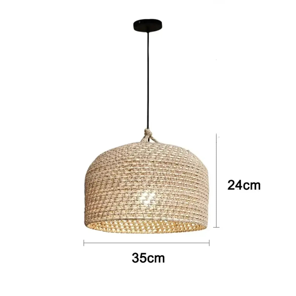 Suspension en osier tissé au design moderne, trois tailles