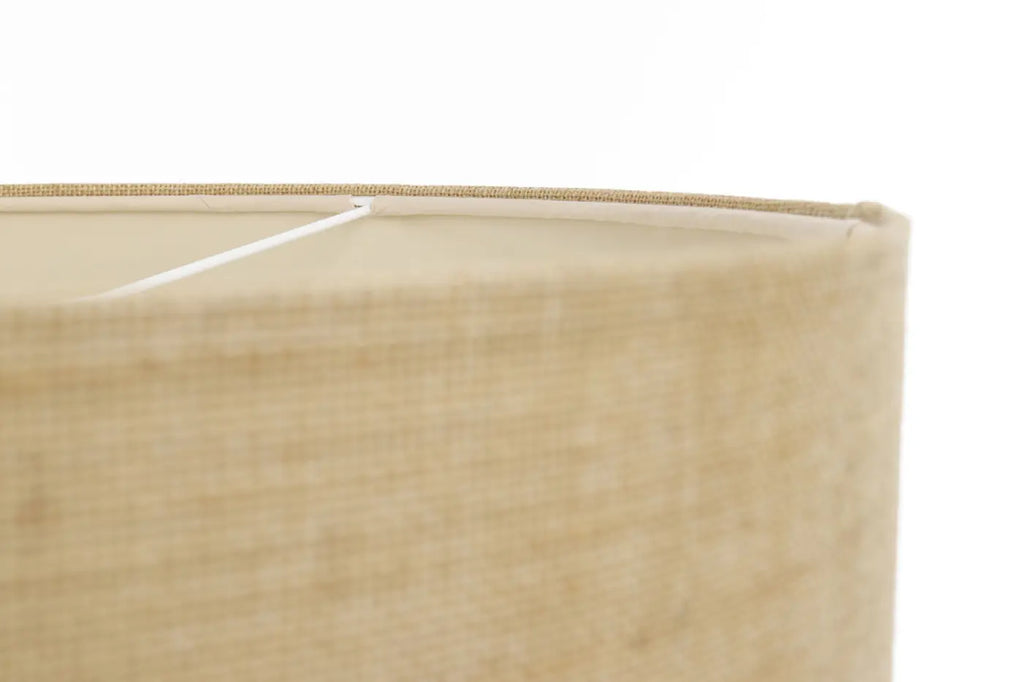 Suspension abat-jour en tissu beige et écru, tailles S à XL