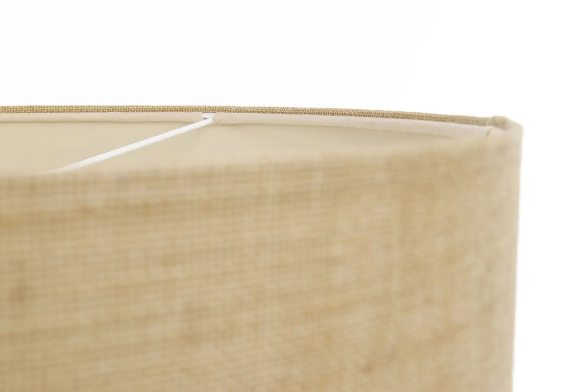 Suspension abat-jour en tissu beige et écru, tailles S à XL