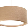 Suspension ronde en tissu beige, tailles S et M