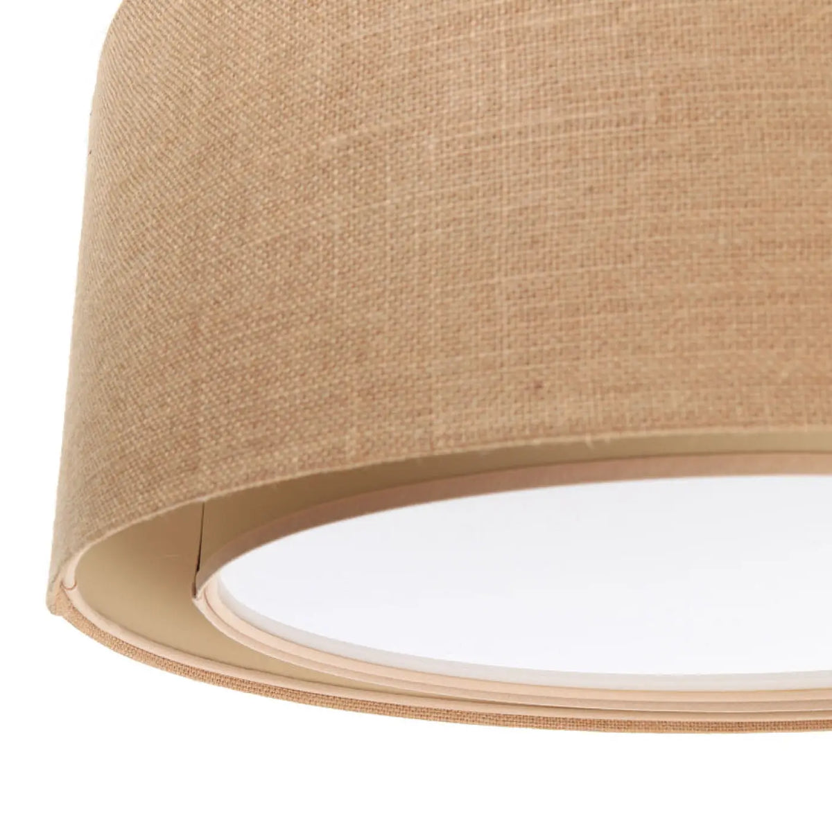Suspension ronde en tissu beige, tailles S et M