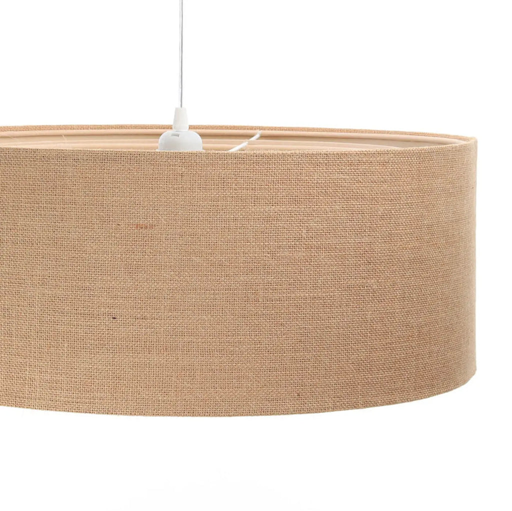 Suspension ronde en tissu beige, tailles S et M