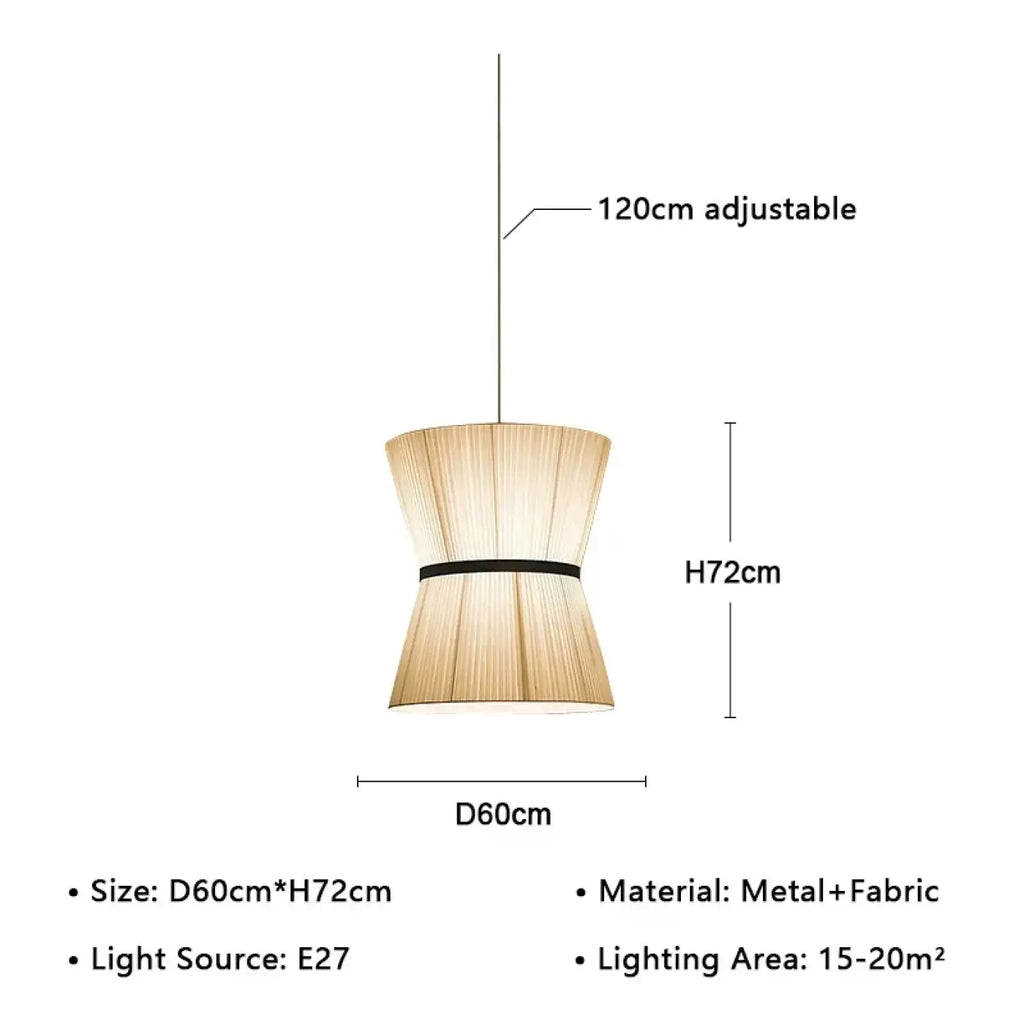 Suspension en tissu beige, trois tailles S, M et L