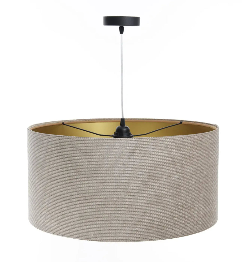 Suspension en tissu beige et doré, moderne, tailles S, M et L