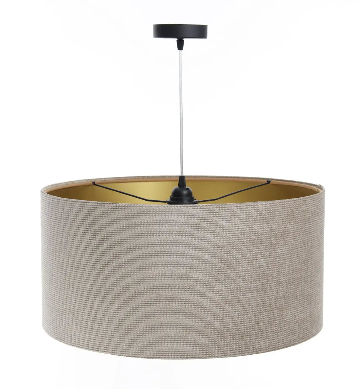 Suspension en tissu beige et doré, moderne, tailles S, M et L