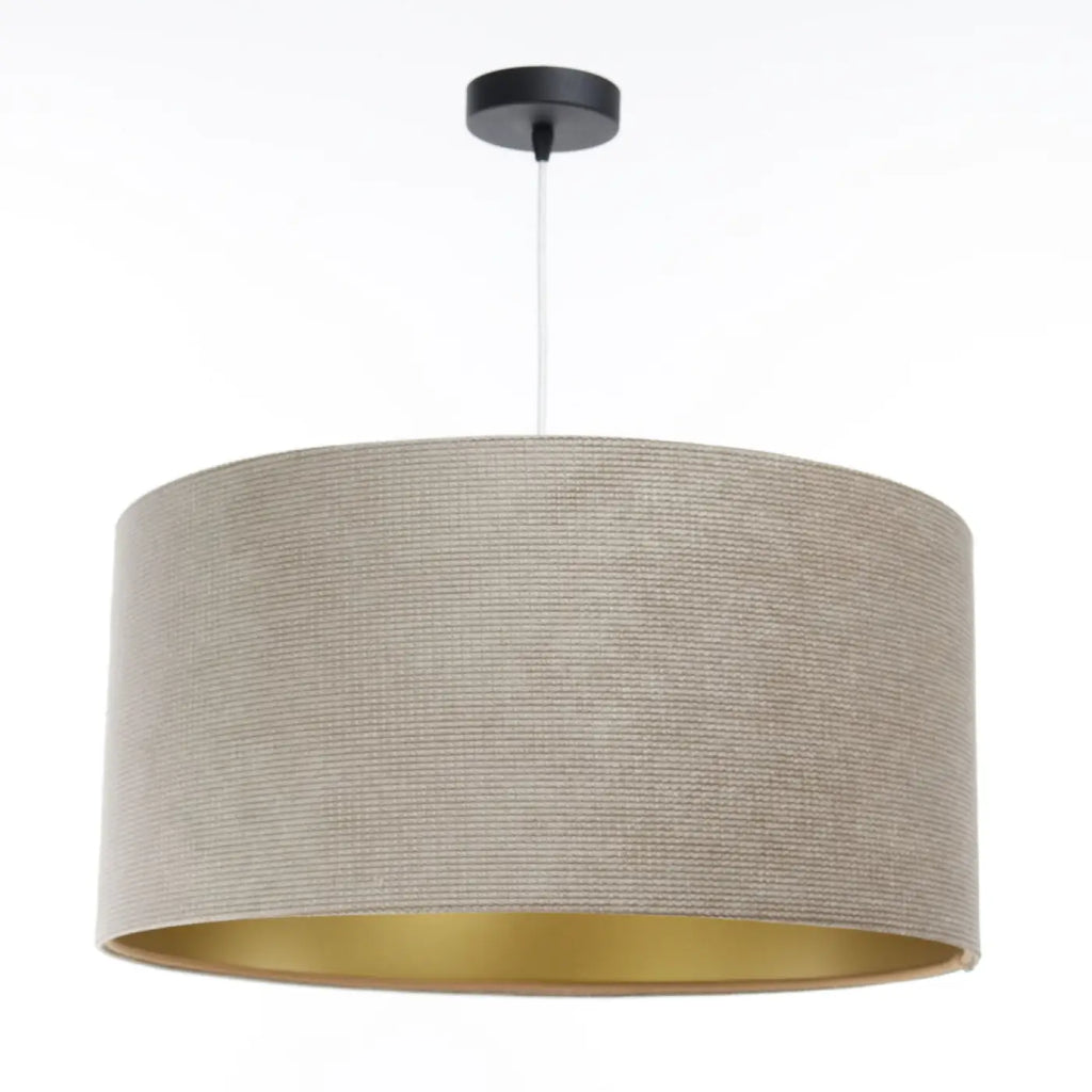 Suspension en tissu beige et doré, moderne, tailles S, M et L