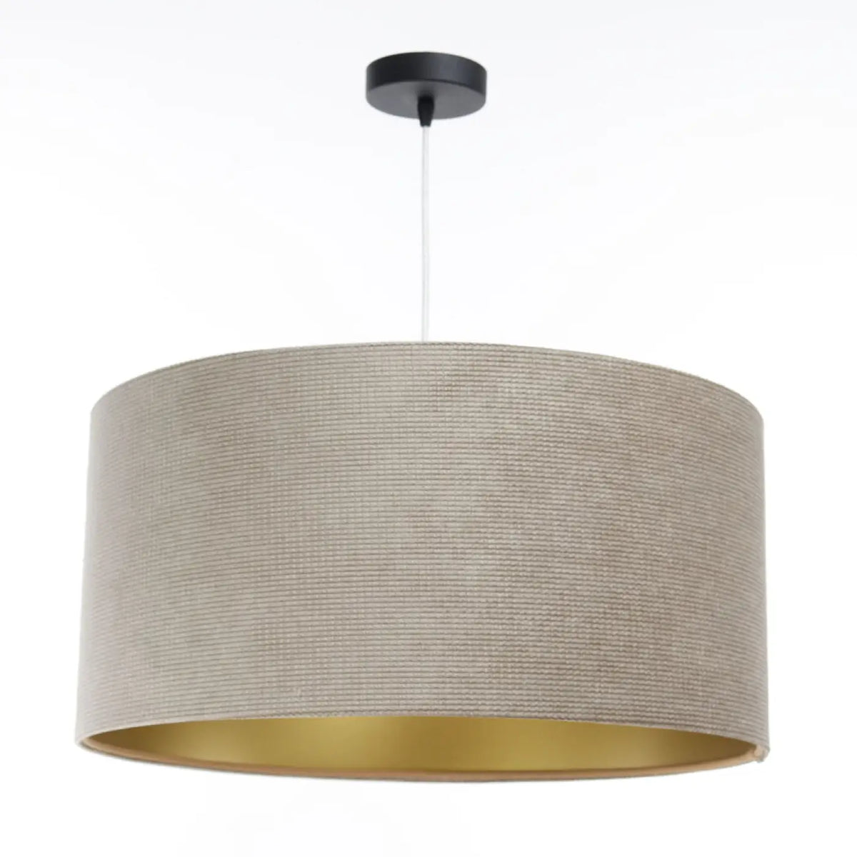 Suspension en tissu beige et doré, moderne, tailles S, M et L