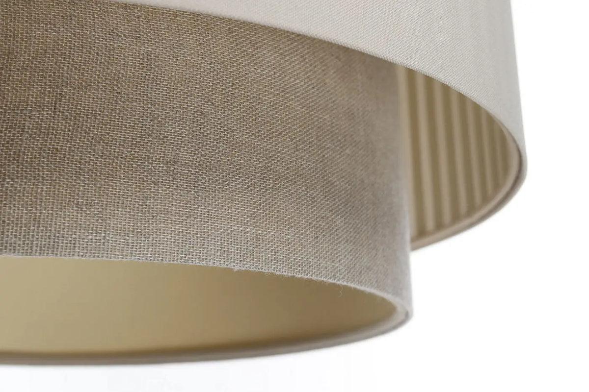 Suspension en tissu beige et écru, trois tailles S, M et L