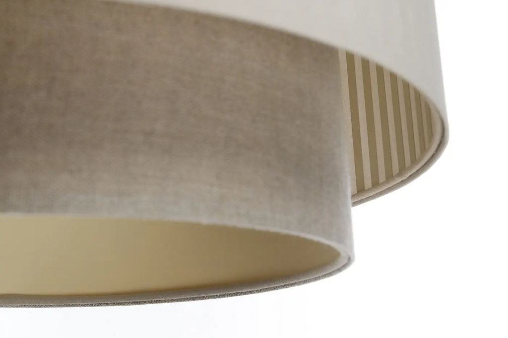 Suspension en tissu beige et écru, trois tailles S, M et L