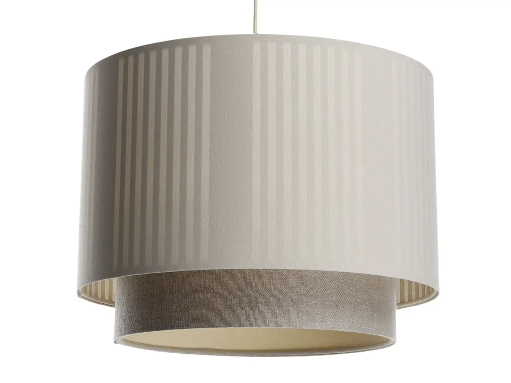 Suspension en tissu beige et écru, trois tailles S, M et L