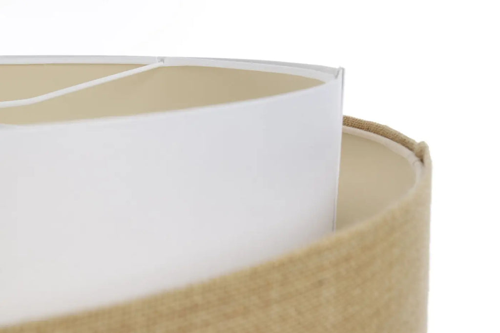 Suspension en tissu blanc, beige et écru, tons naturels