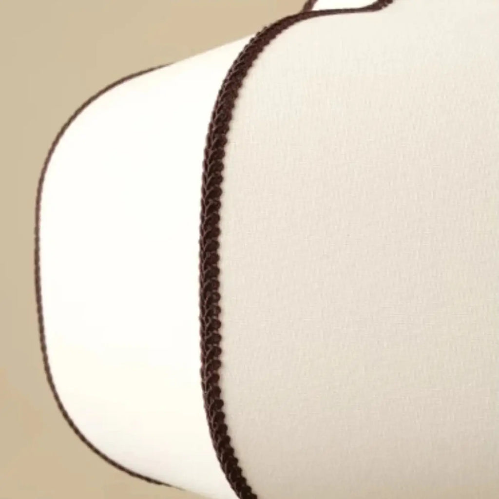 Suspension chic en tissu blanc, trois teintes de lumière