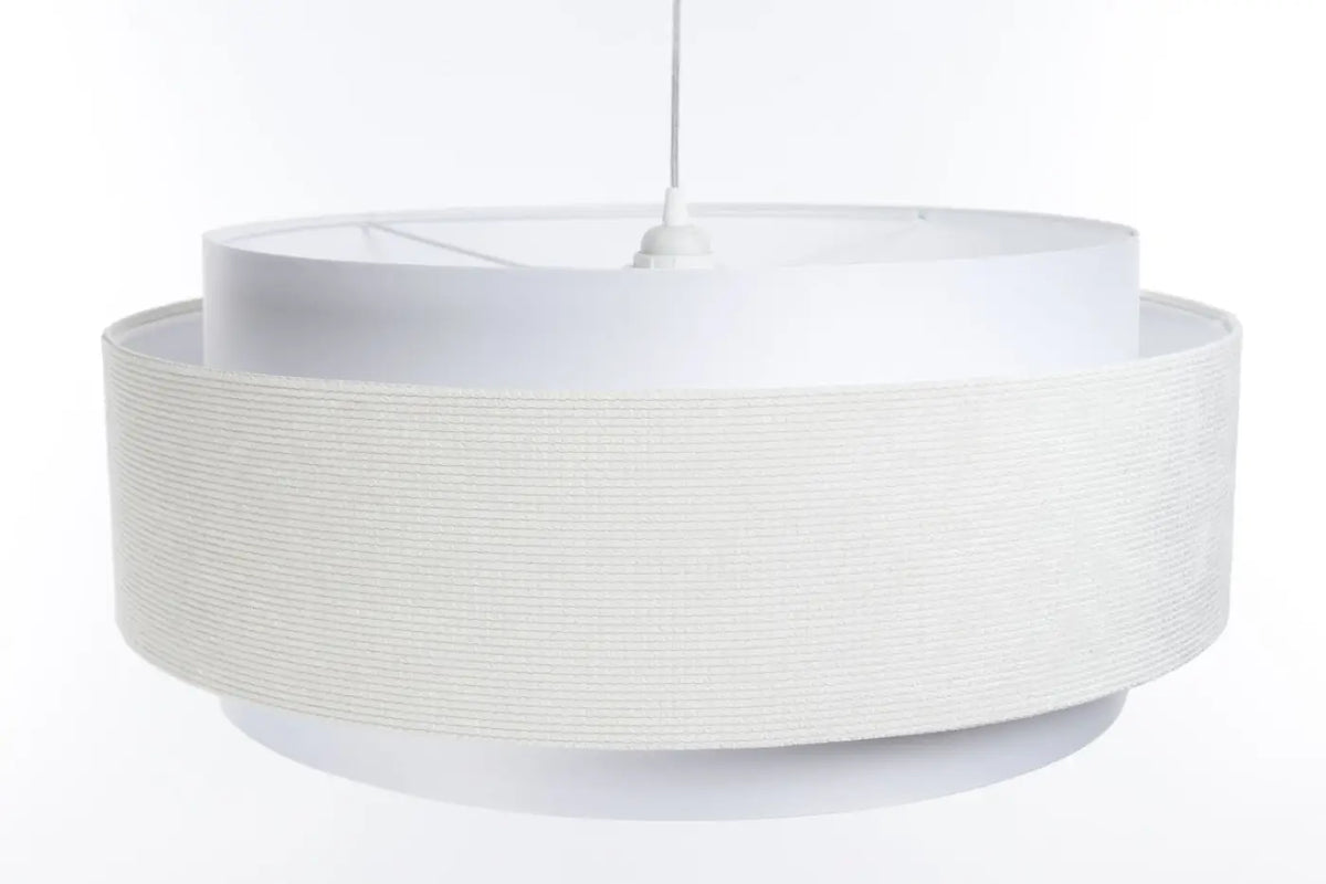 Suspension en tissu blanc et crème, style sobre