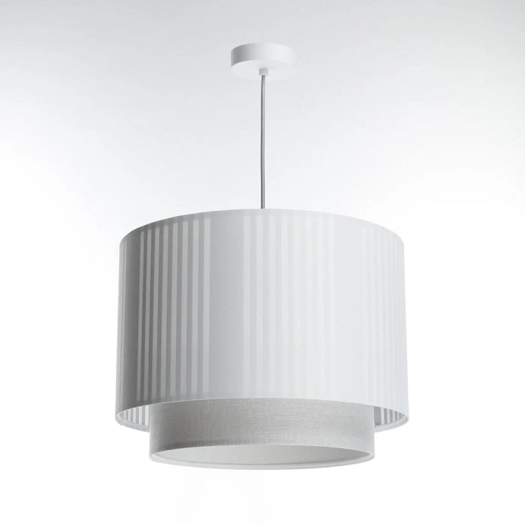 Suspension en tissu blanc et gris, tailles S, M et L