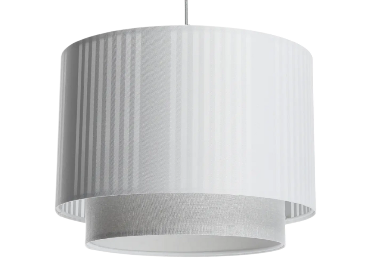 Suspension en tissu blanc et gris, tailles S, M et L