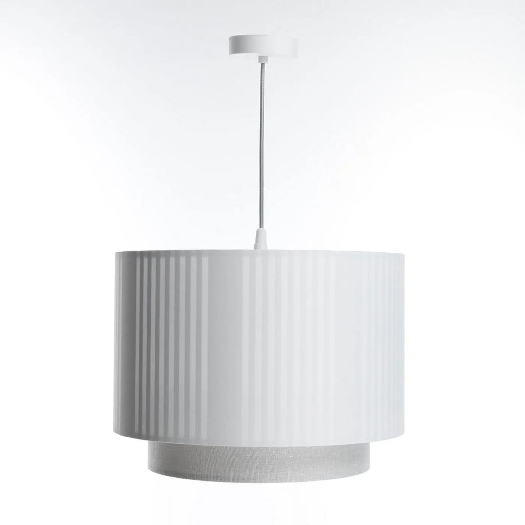 Suspension en tissu blanc et gris, tailles S, M et L