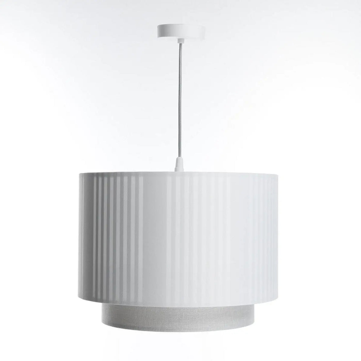 Suspension en tissu blanc et gris, tailles S, M et L