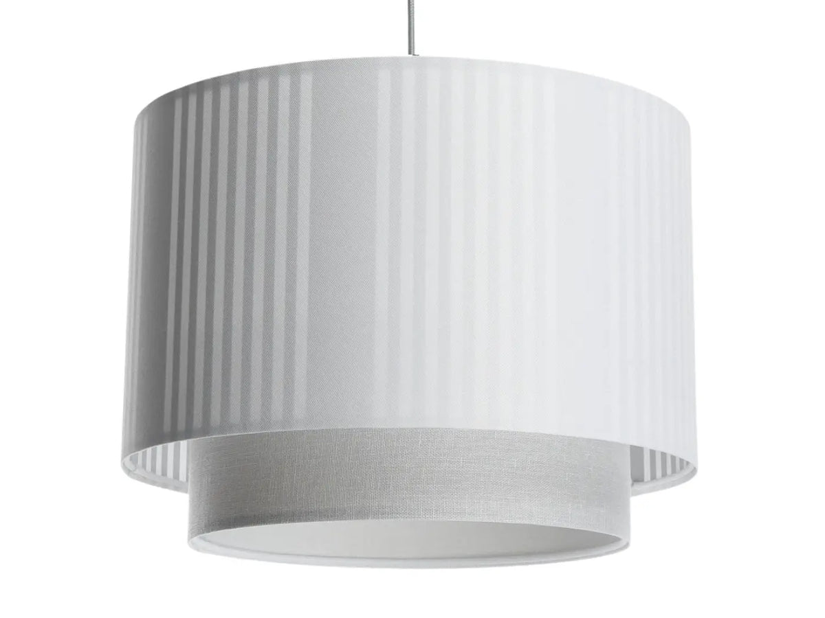 Suspension en tissu blanc et gris, tailles S, M et L