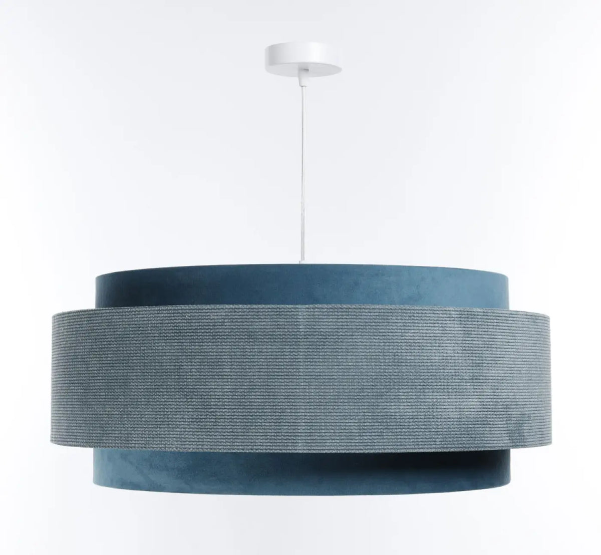 Suspension en tissu bleu clair à intérieur argenté