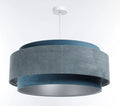 Suspension en tissu bleu clair à intérieur argenté
