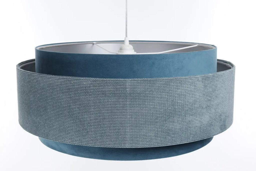 Suspension en tissu bleu clair à intérieur argenté