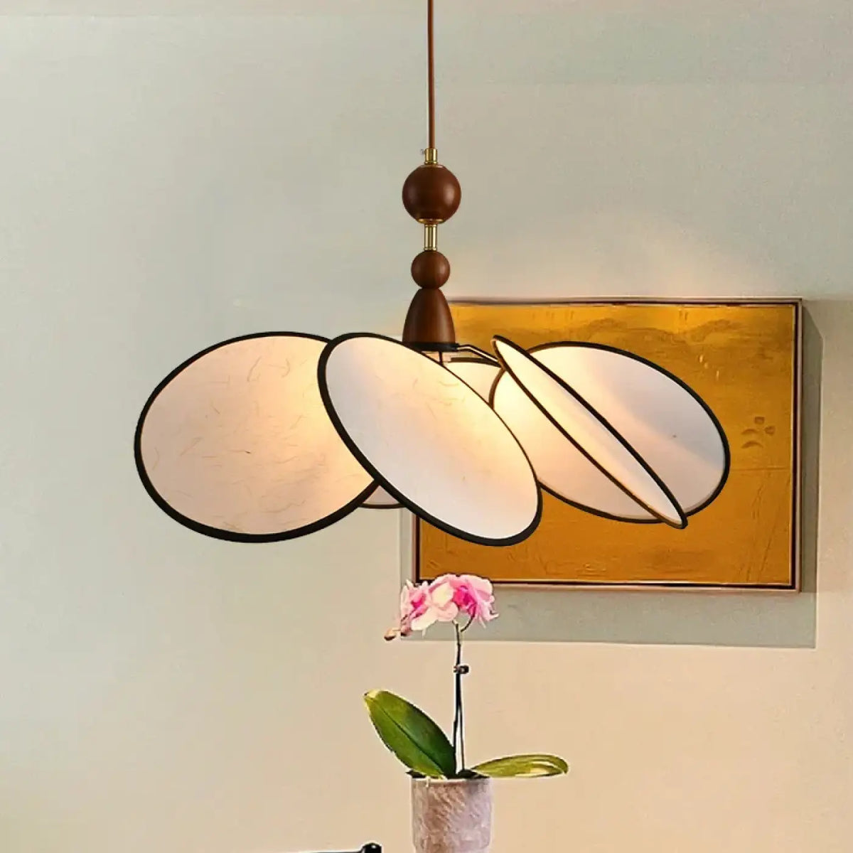 Suspension en tissu style scandinave, trois teintes de lumière