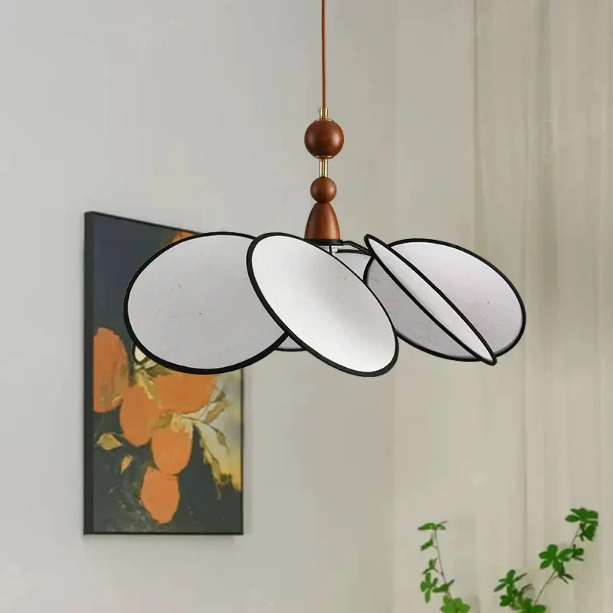 Suspension en tissu style scandinave, trois teintes de lumière